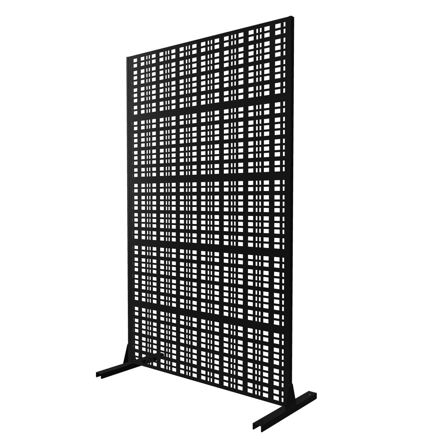 Metal Privacy Screens 72" H x 43.3" W Outdoor and Indoor Divider with Freestanding Decorative Privacy Screen Stylish Divider for Balcony, Patio, Garden & Indoor Spaces, Grid Black image 8