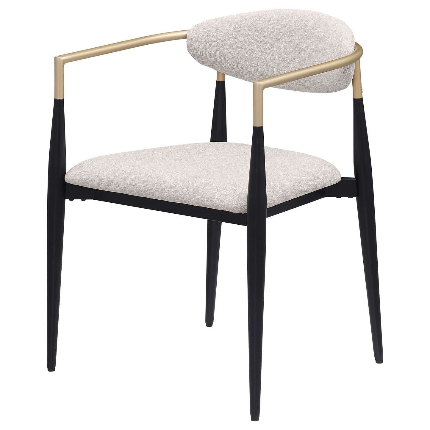 Mistra Beige Fabric Upholstered Dining Arm Chair (Set of 2) image 4