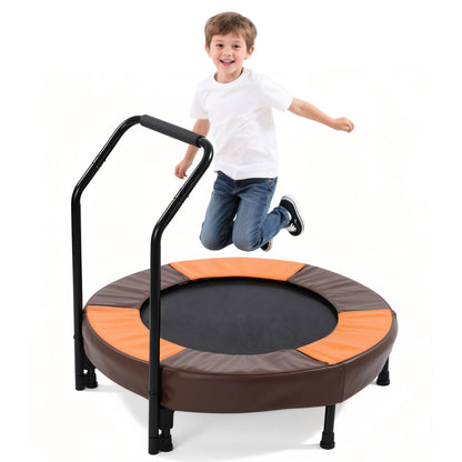 36 Inch Foldable Mini Trampoline, Indoor and Outdoor Rebounder for Kids,Toddler Trampoline Easy to Assemble, with Foam Handle and Safe Thickened Cover, Birthday Gift for Boys & Girlsfor Ages 1-6 image 3