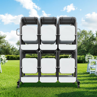 Folding Chair Rack Cart for 84 Chairs/ 12 Tables+42 Chairs of 800 LBS image 4