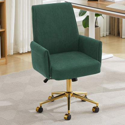 Mid-back liftable office chair, striped fabric, and ergonomically designed, is an excellent choice for working, studying or relaxing. The mid-back design provides a better sitting experience.Green image 10