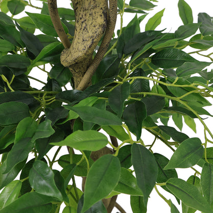5.2FT Artificial Ficus Tree, Lifelike Faux Banyan Tree with Pot for Home, Office Patio Decor, 1pc/set image 9
