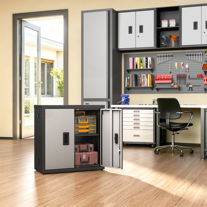 Metal Tool Garage Storage Cabinet with 2 Doors and lock image 5