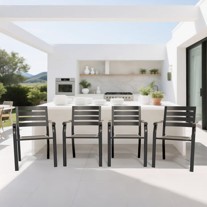 VRSHWO lron Terrace Dining Chairs, a Set of 2 Black Color Outdoor Chairs, Bistro Metal Chairs, All-Weather Outdoor Metal Dining Chairs, Suitable for Gardens, Terraces, and Swimming Pool image 6