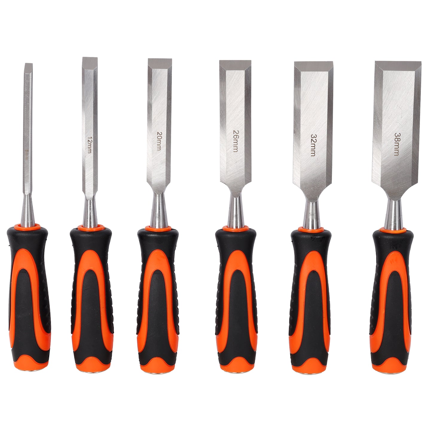 10Pcs Premium Wood Chisel Set – 6 Wood Chisels, 1 Honing Guide, 1 Sharpening Stone & 2 Carpenter Pencils,45# Carbon Steel Blades image 4