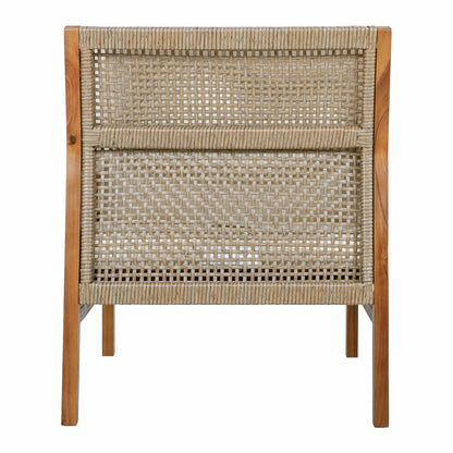 2 Piece Acacia Wood Patio Furniture Club Chair, Set of 2 Outdoor Wicker Armchair, Deep Seating with Soft Cushions for Porch, Garden, Backyard, Balcony, Teak & Mix Brown & Cream image 9