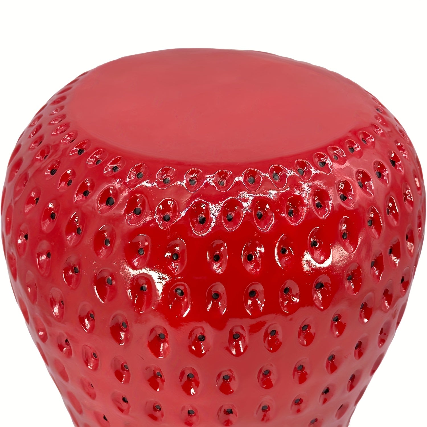 Strawberry Fruit Stool, 13.4"Oversized Resin Stool, Side Table, Home Decor Plant Stand Garden Indoor Outdoor Decorations, Multi-Purpose Innovative Garden Furniture image 7