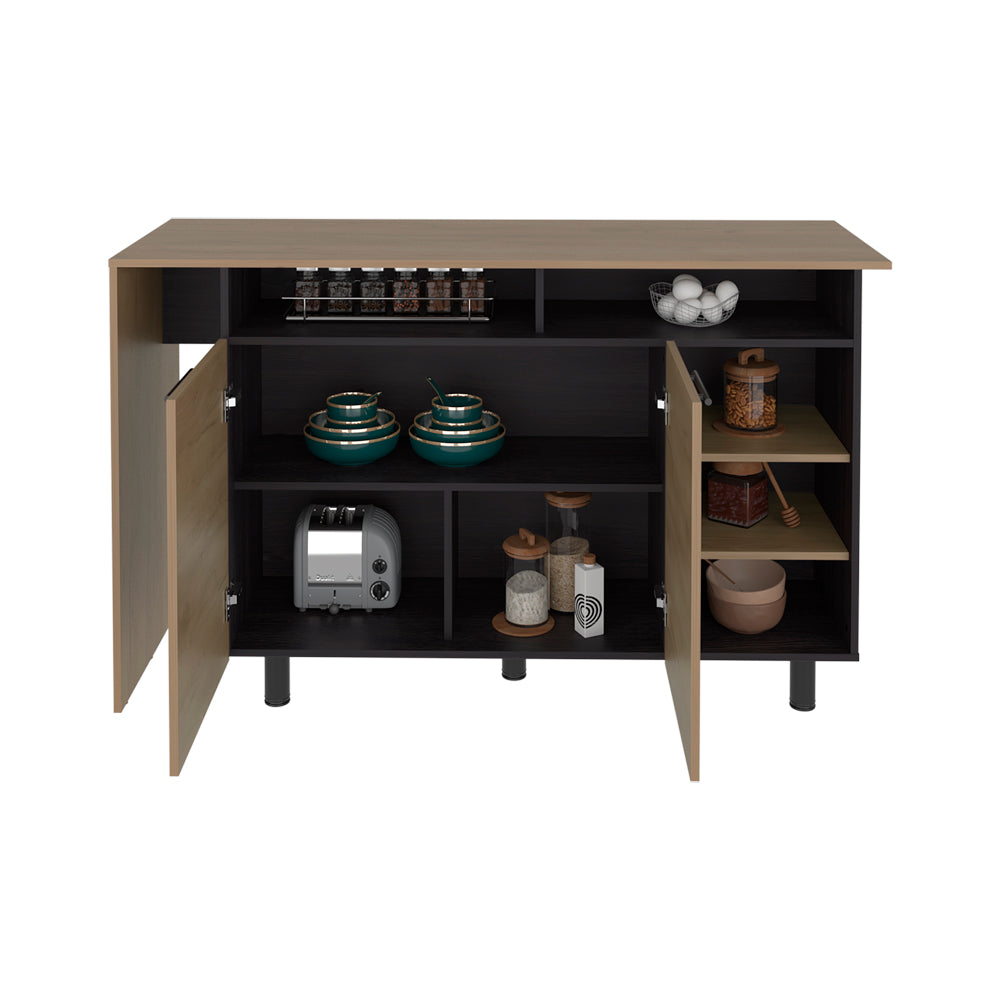 Korega TRB Kitchen Island Modern Kitchen Island with Storage Cabinet Drawers image 7