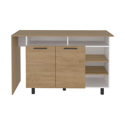 Korega Kitchen Island Modern Kitchen Island with Storage Cabinet image 5