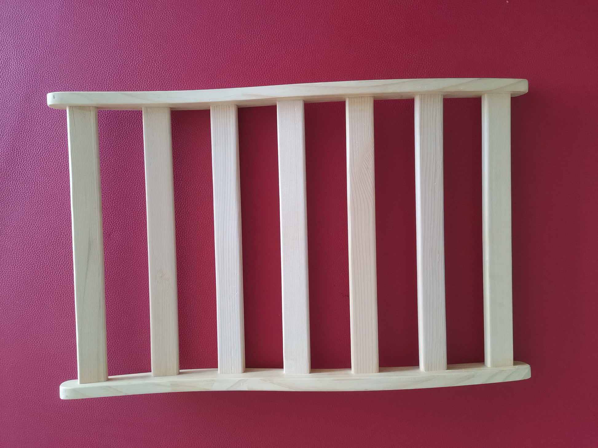 Hemlock wide flat grid sauna room backrest image 6