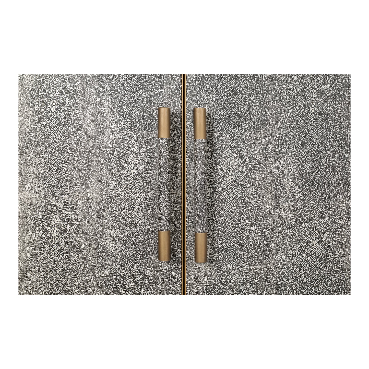 Sideboard, Solid Wood Frame, Vegan Leather, Grey image 6