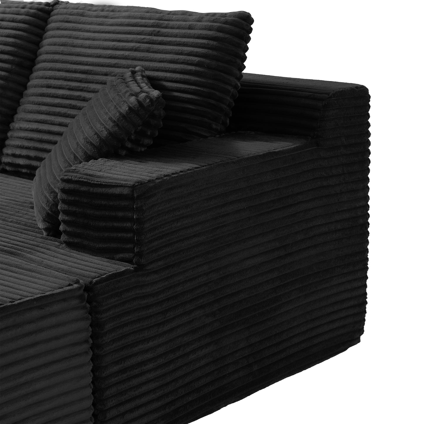 Modular Sectional Couches for Living Room, Deep Seat Compression Sofa with High-Density Memory Foam, Boneless Upholstered Couch image 8