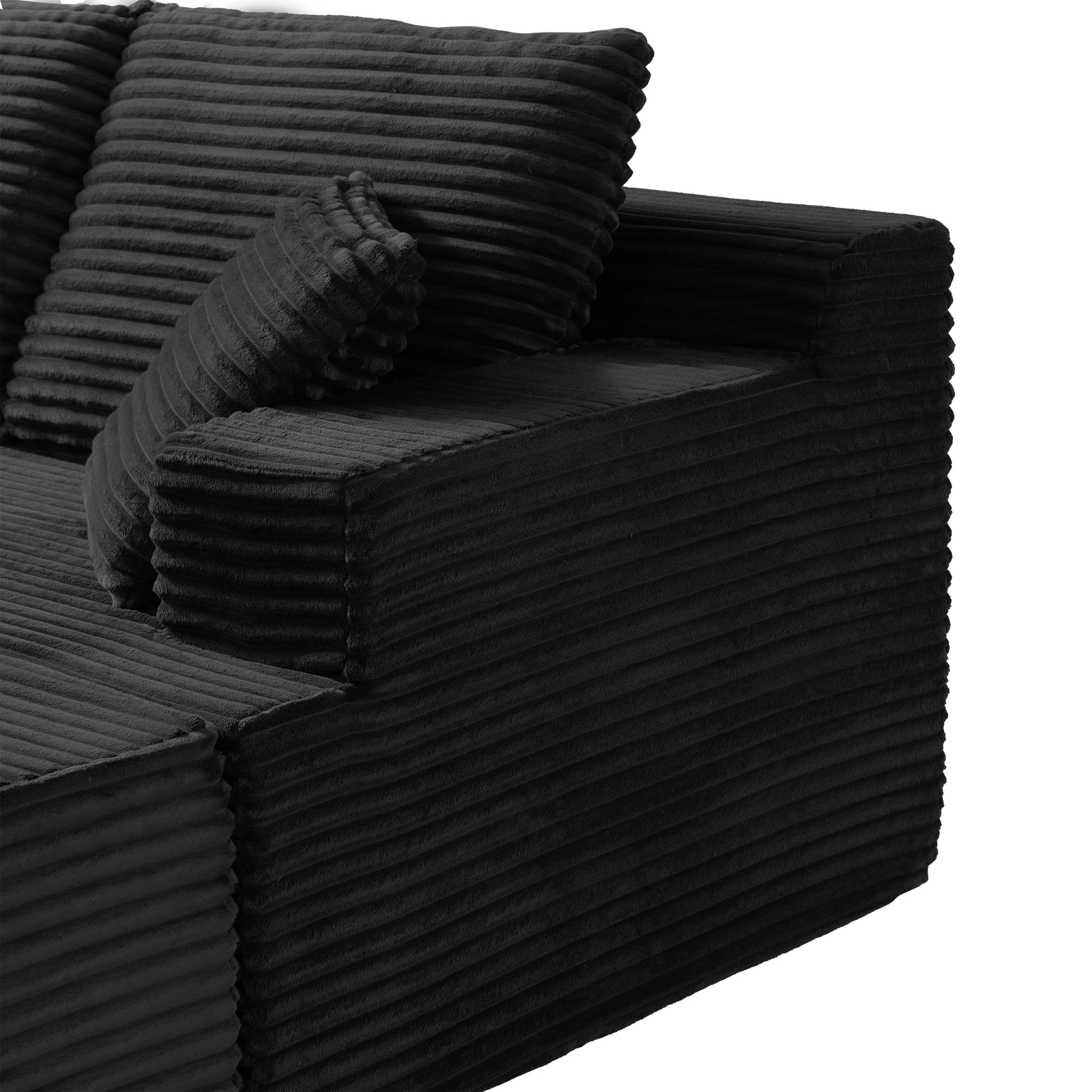 Modular Sectional Couches for Living Room, Deep Seat Compression Sofa with High-Density Memory Foam, Boneless Upholstered Couch image 8
