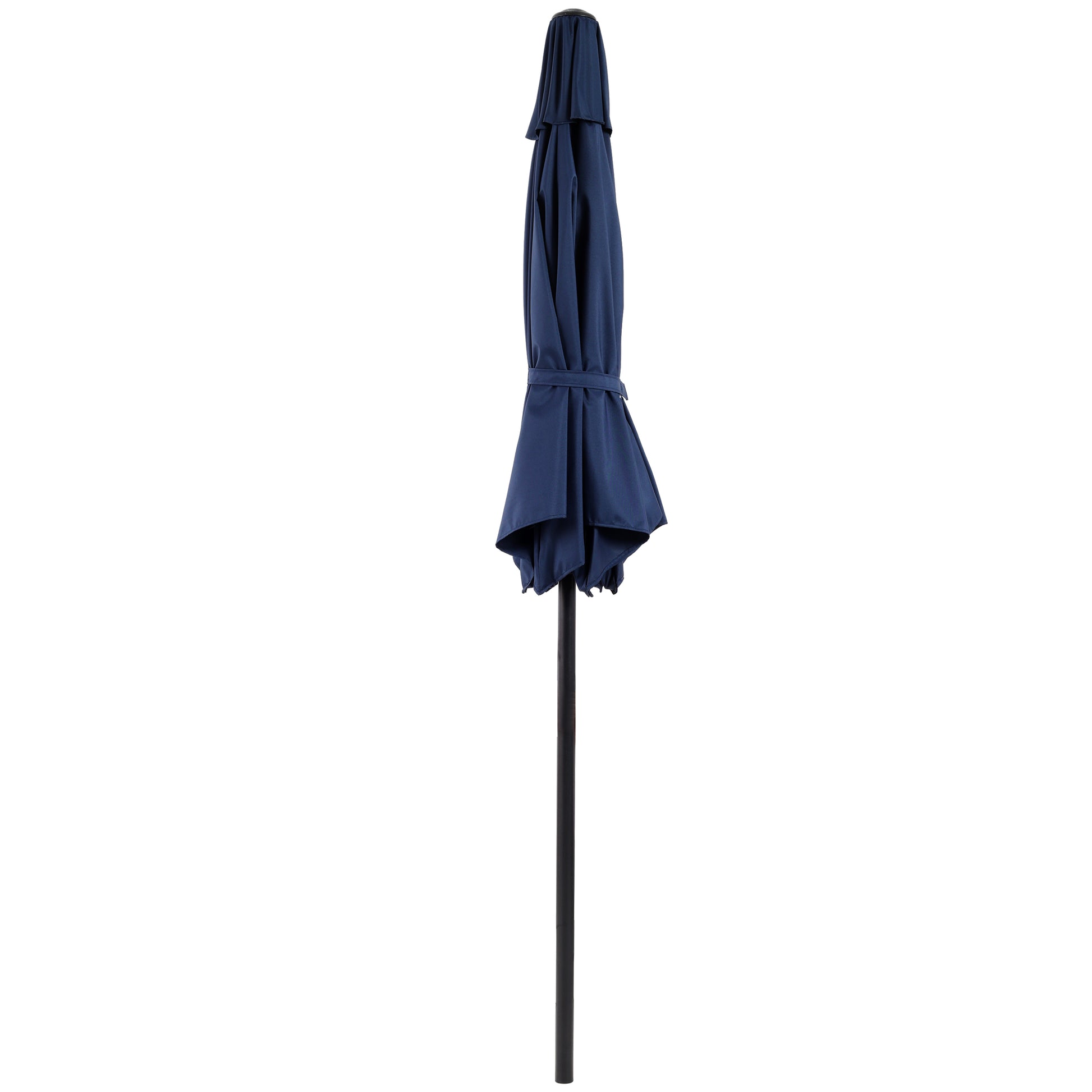 7.5 FT Patio Umbrella, Outdoor Market Yard Umbrella, Sun Shade Umbrella with Push Button Tilt and Crank Mechanism for Garden, Deck, Pool and Backyard, Not Include Umbrella Base, Blue image 6