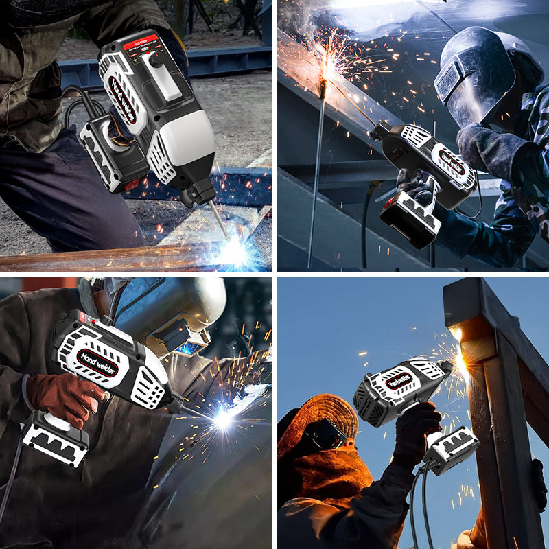 Portable welding machine 110V hand held: home use hand held welding machine and IGBT inverter 5 pole stepless current regulation, for3/32 inch wire arc welding gun. image 2