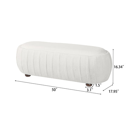 Upholstered Ottoman,Oval shape image 3