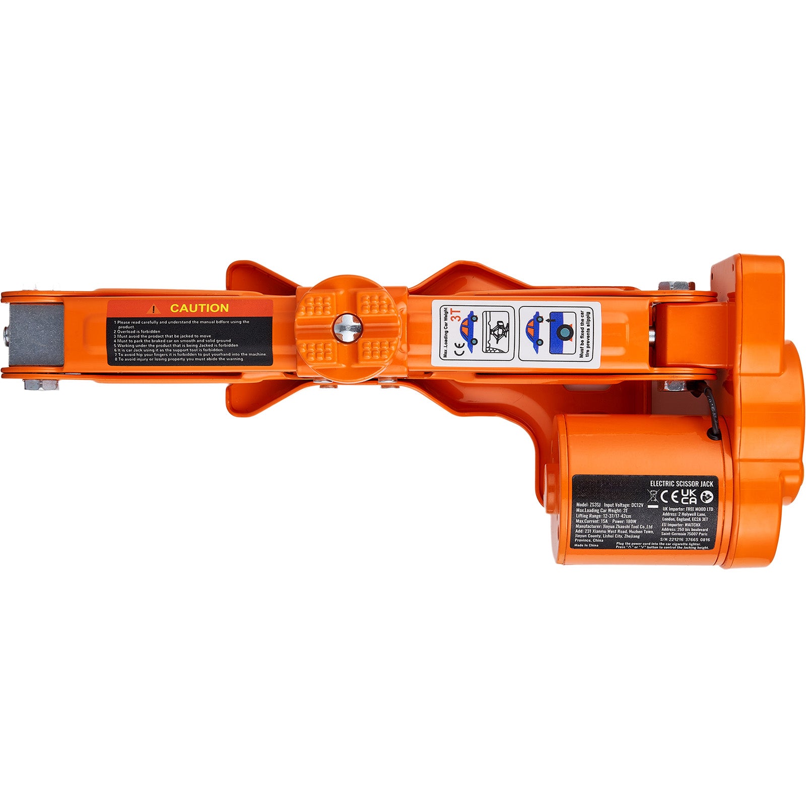 Electric Car Jack, 3 Tons /6600 lbs Scissor Jack with Electric Impact Wrench, 12V Car Jack with Double Saddles with Remote Control, Portable Car Jack Lifting for Sedan, SUV, Truck Tire Change image 4