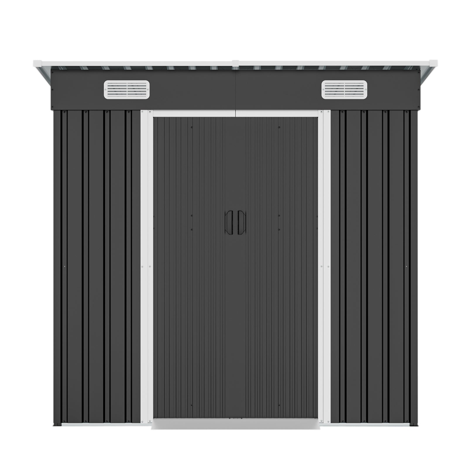 6x4ft Metal Shed, Sliding‑Door Outdoor Storage Building with Ventilation Vents & Threshold,Galvanized Steel Shed for Garden, Yard(6.43*4 FT) image 9