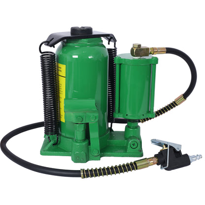 Air Hydraulic Bottle Jack, 20 Ton/44029 LBS All Welded Bottle Jack, 10.2-19.7 inch Lifting Range, Manual Handle and Air Pump, for Car, Pickup, Truck, RV, Auto Repair, Industrial Engineering,Green image 1