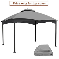 Replacement Canopy Top for Lowe's Allen Roth Heavy Duty Gazebo Roof Gazebo Top with Air Vent 10X12 Gazebo CoverReplacement Top Only (Grey)