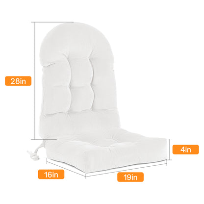 UV Resistant Indoor/Outdoor Chair Cushion - Waterproof Rocking & Adirondack Seat Pad with Elastic Back + 2 Anti-Slip Ties, Fade-Proof Design image 7