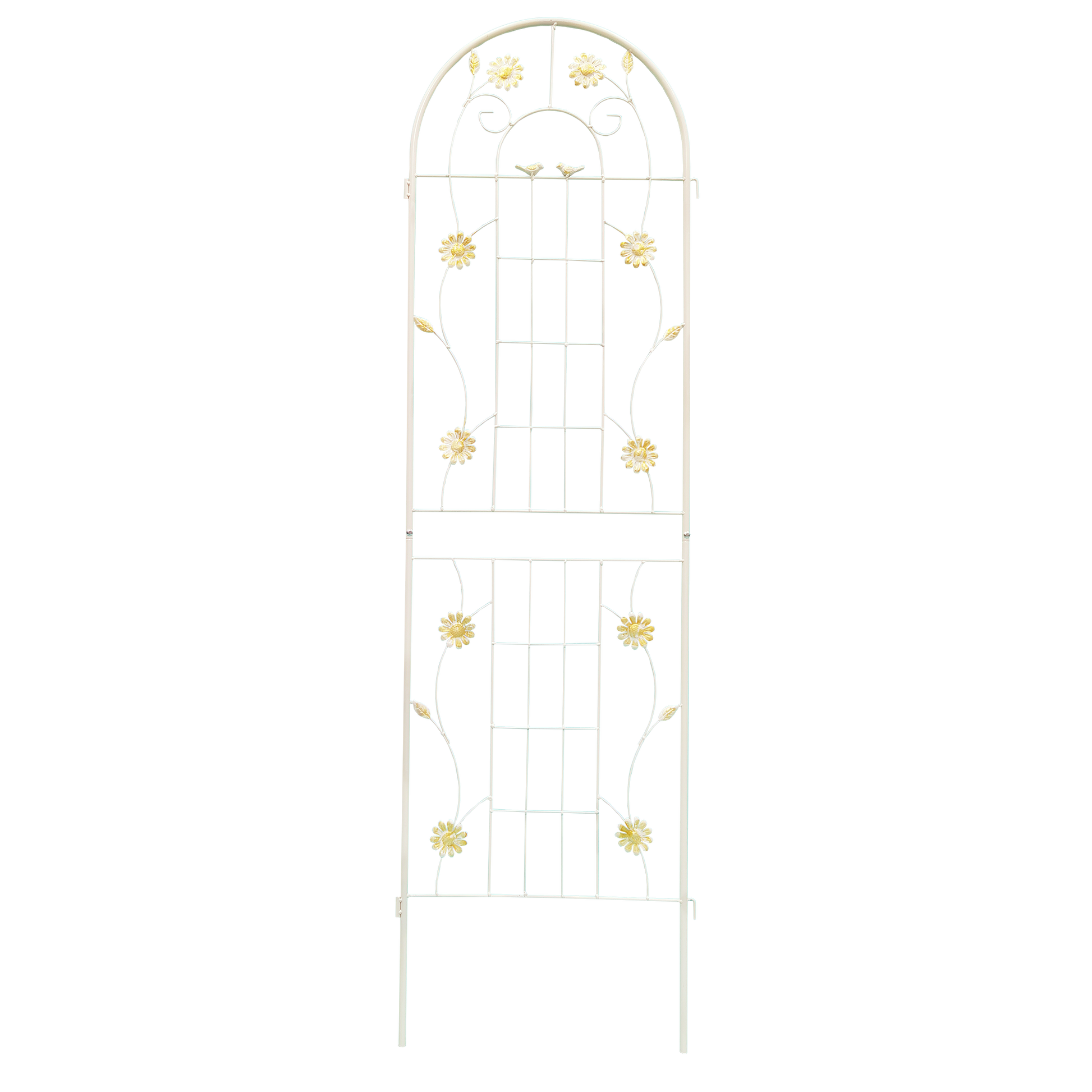 4 Pack Metal Garden Trellis 71" x 19.7" Rustproof Trellis for Climbing Plants Outdoor Flower Support Cream White image 10