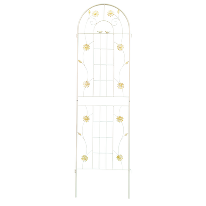 4 Pack Metal Garden Trellis 71" x 19.7" Rustproof Trellis for Climbing Plants Outdoor Flower Support Cream White image 10