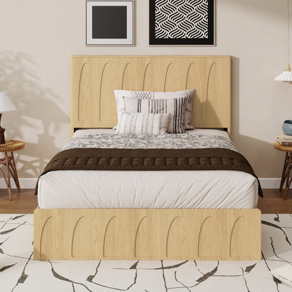 Dekuch queen solid wood platform bed frame - alternate view