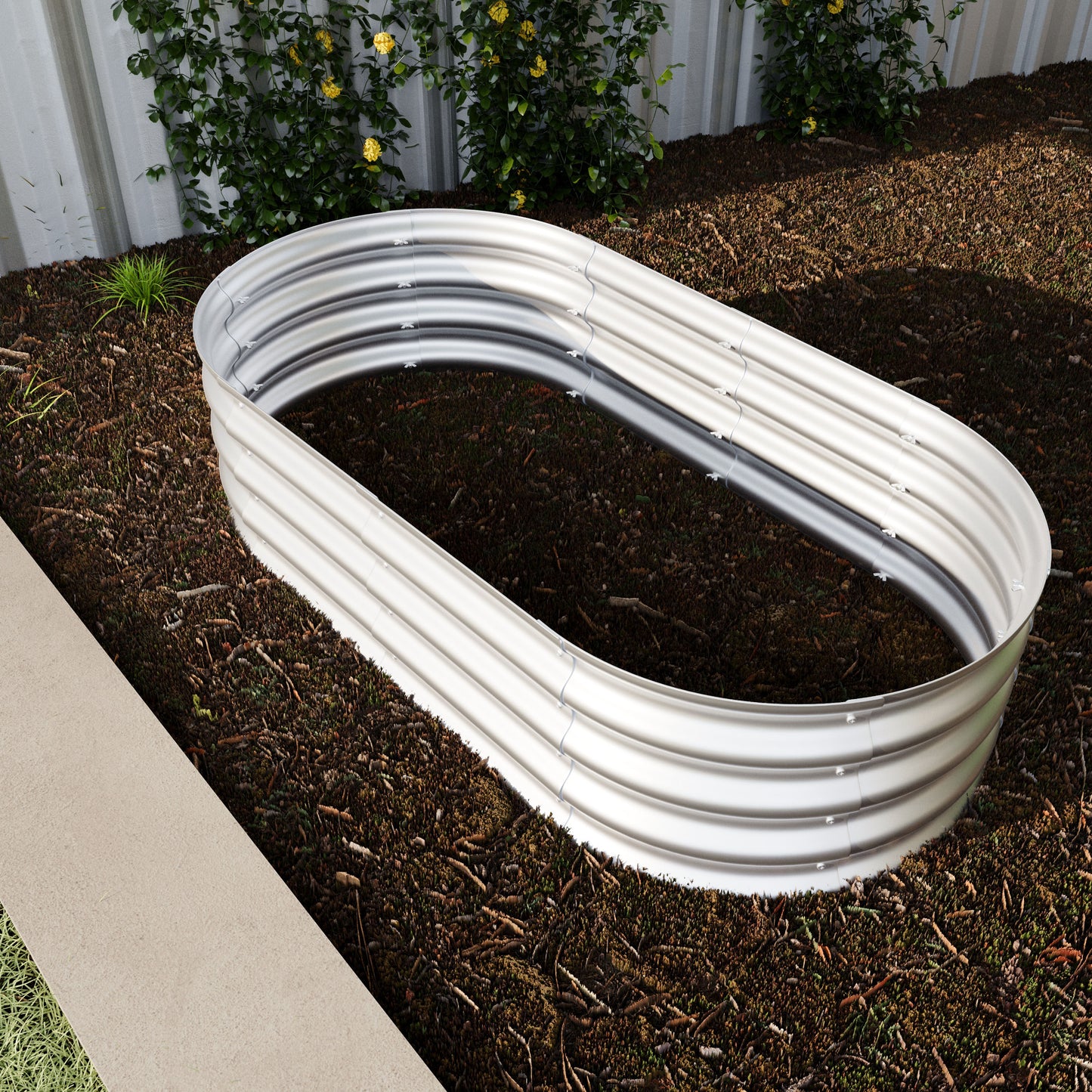2Pcs 4x2x1ft Raised Garden Bed Kit, Galvanized Planter Raised Garden Beds for Outdoor for Vegetables,Flowers &Herbs, Heavy Duty, Rust-Resistant, Easy Assembly image 6
