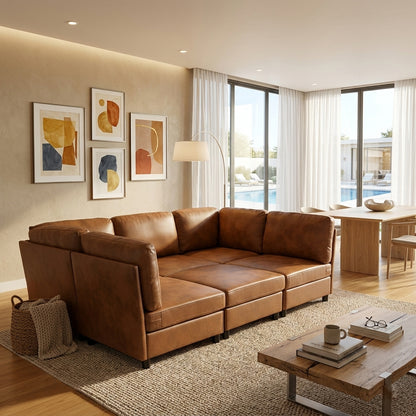 Modern Modular Corner Sofa Foil fabric Freely Configurable with image 6