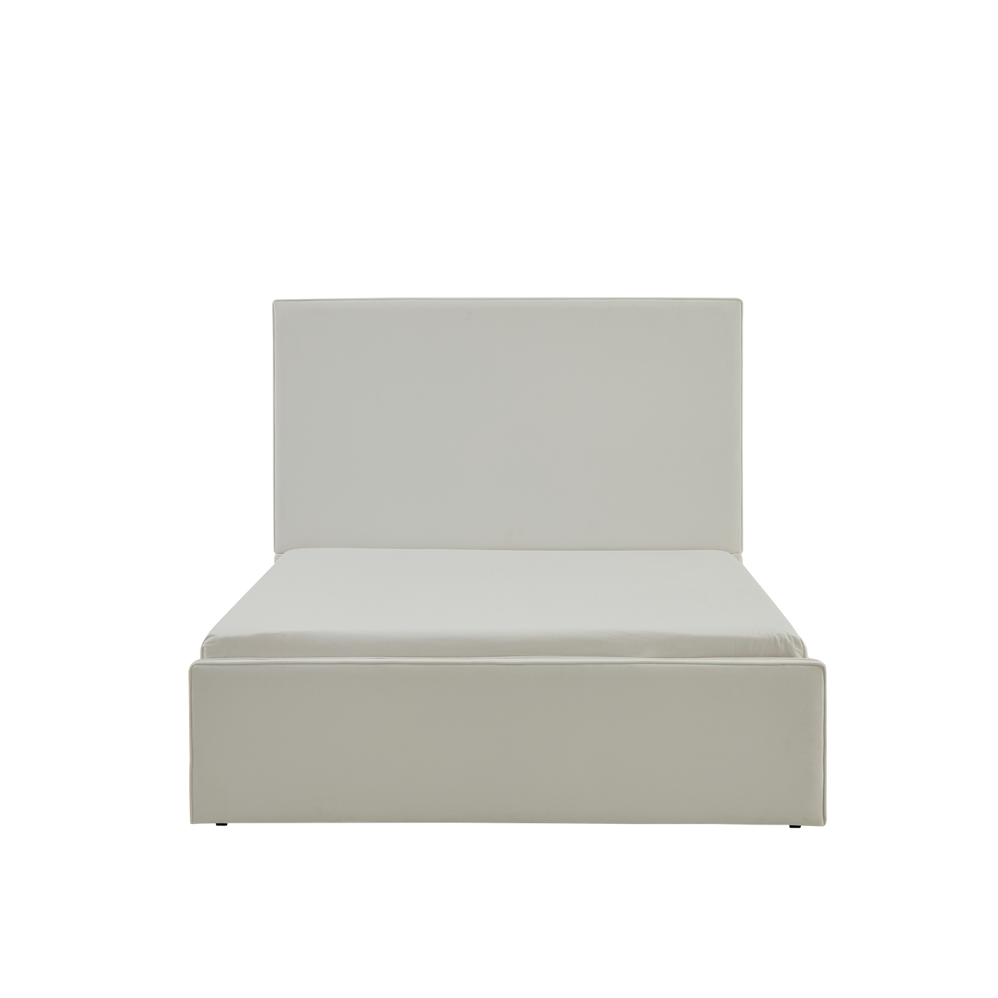Lucas Tall Headboard Upholstered Bed / 52" High Headboard / Elegant Simplicity / No Box Spring Needed / Easy Assembly / King / Coconut Micro Suede image 8