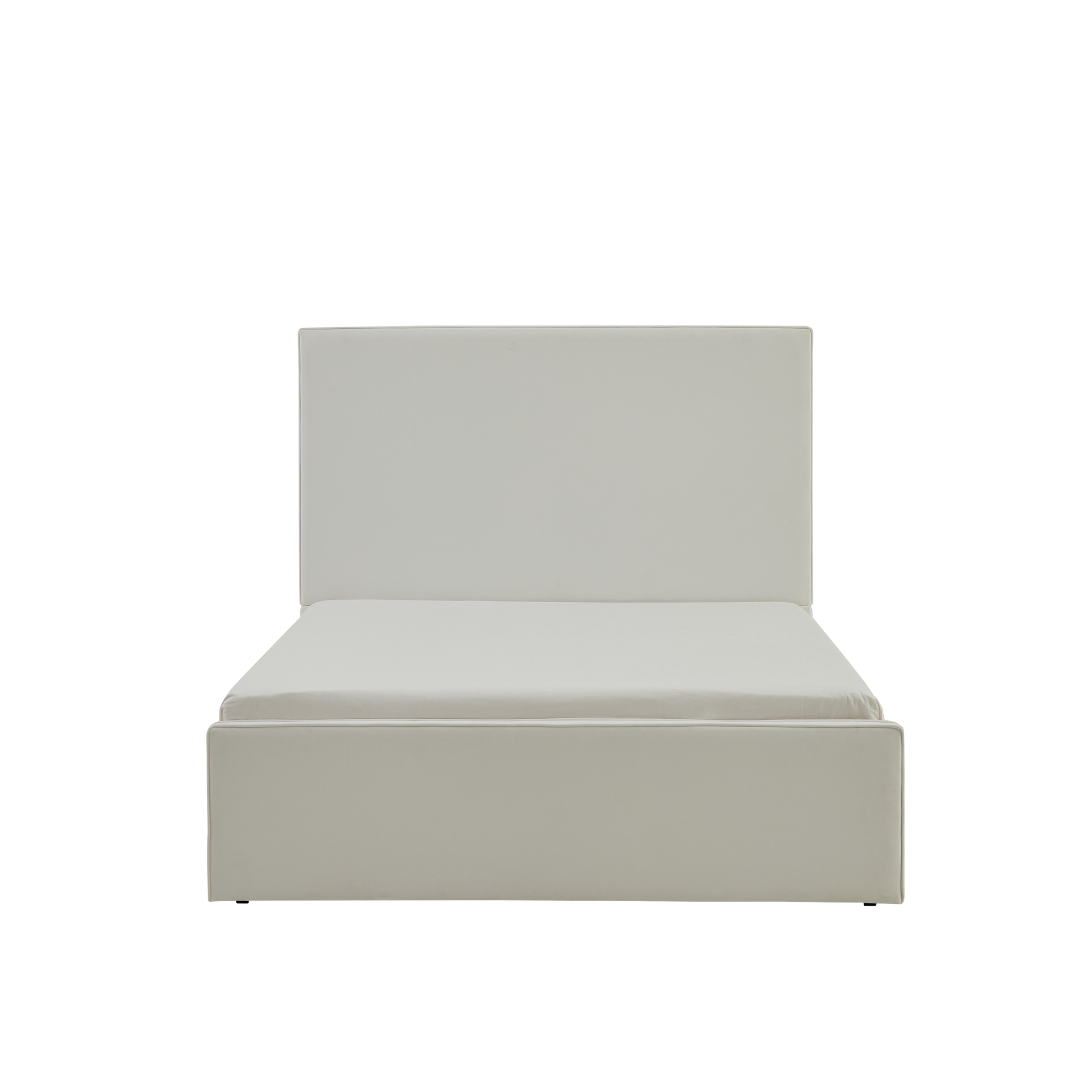 Lucas Tall Headboard Upholstered Bed / 52" High Headboard / Elegant Simplicity / No Box Spring Needed / Easy Assembly / King / Coconut Micro Suede image 8