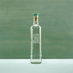 Drop Glass Water Bottle with Ceramic Stopper-750 ML