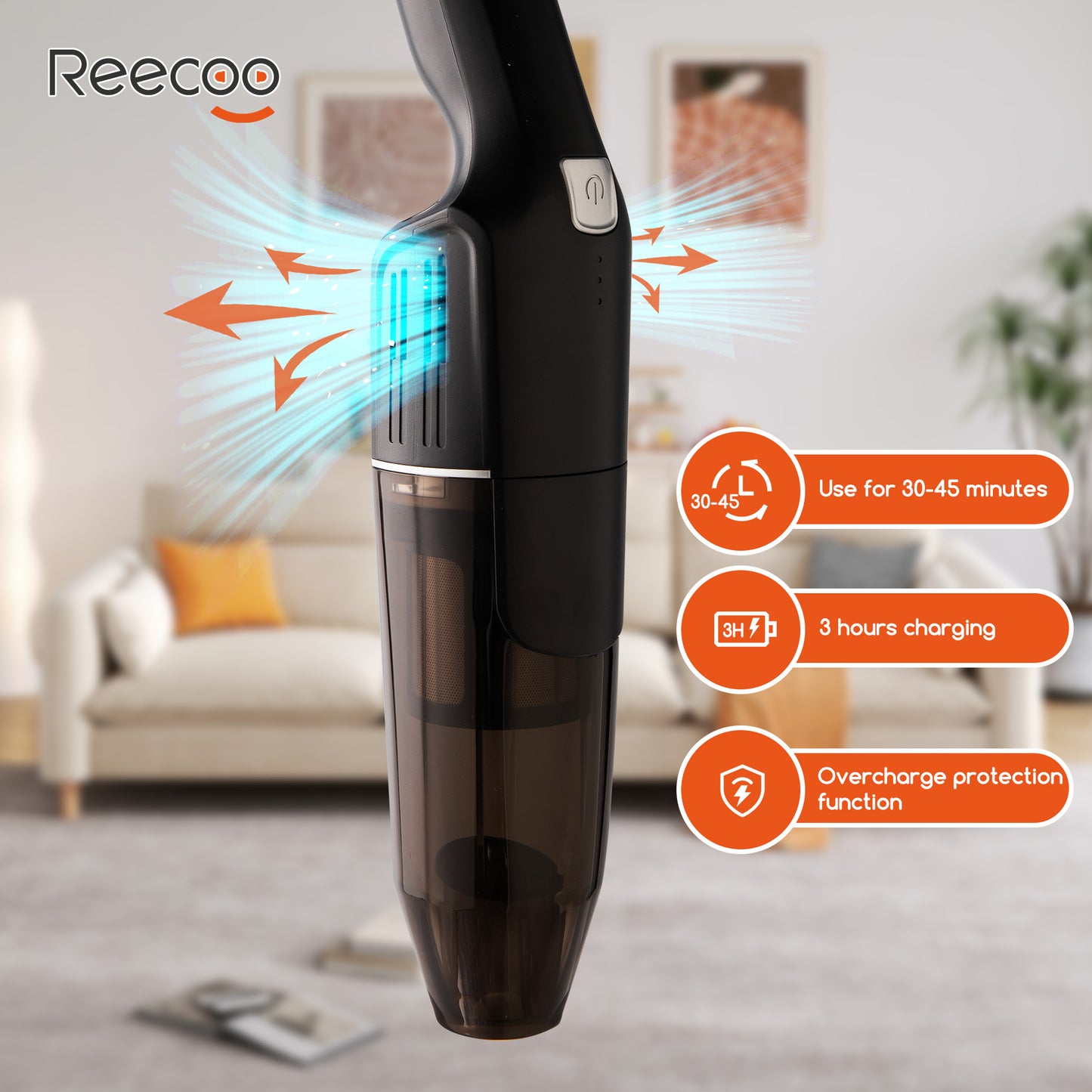 Cordless Stick/Handheld Vacuum Cleaner, 10-17Kpa 2-Level Powerful Suction,Fast Charging-Use Durable,Latest Household Vacuum Cleaners for Cleaning Flooring, Carpets, Sofas, Car Seat,Hair and Dust image 4