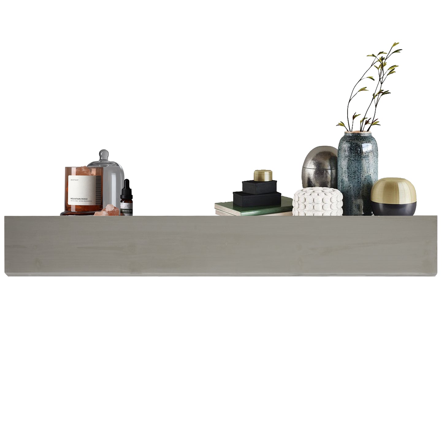 48'' Fireplace Mantel Fir Wood Wall-Mounted & Floating Shelf for Home Decor with Flat Surface image 12