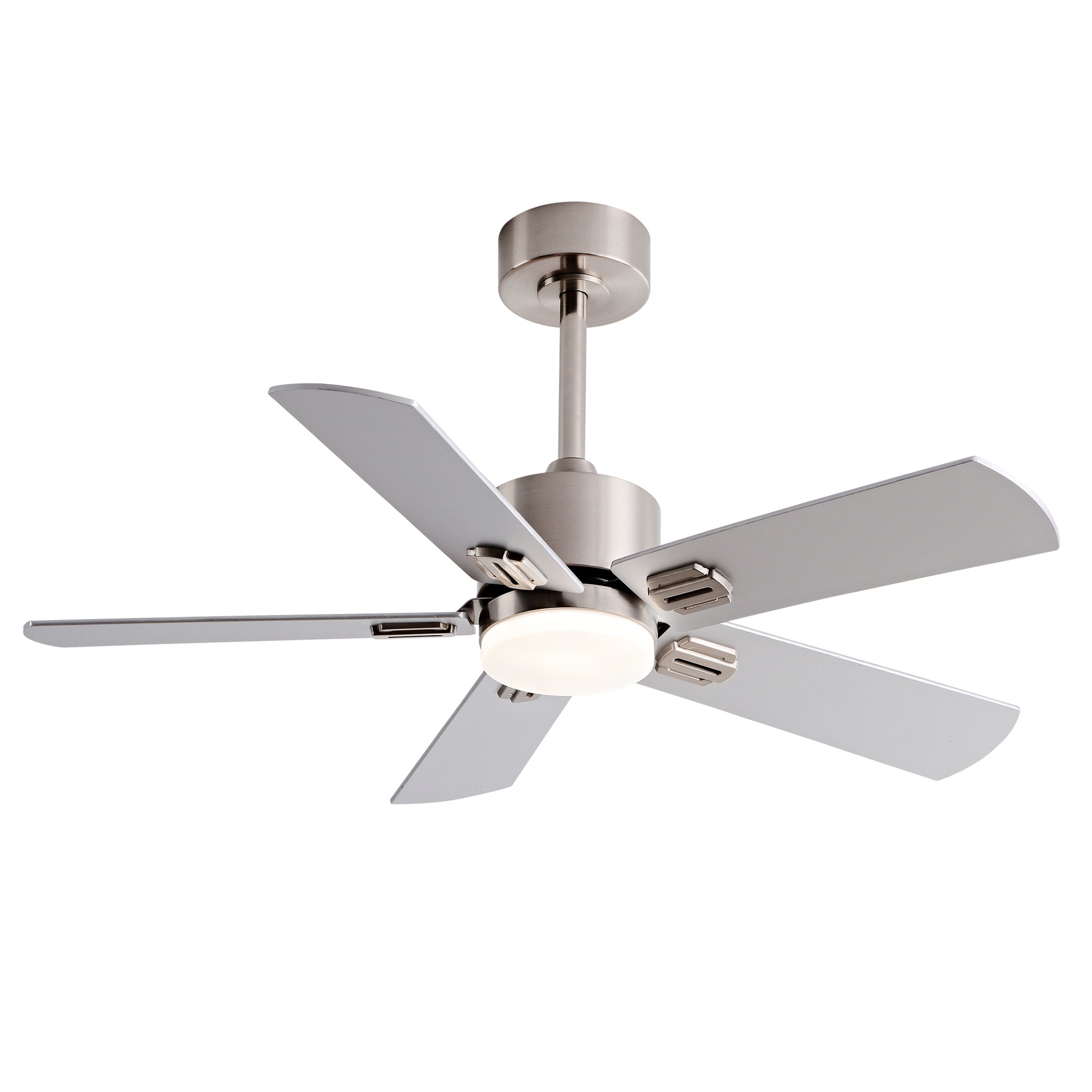 42-Inch Ceiling Fan with Light and Remote Control, Low Profile Modern Ceiling Fan with Light for Bedroom, 5 Blades, Dimmable LED Light, Reversible 6-Speed Motor, Memory Function, Quiet DC Motor image 10