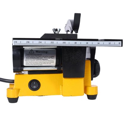 4" 90W Mini Table Saw Top Cut Off Miter Saw Multifunctional Desktop Saws w/ 3 Blades for Precision Cut Metal Wood Frame Molding image 8