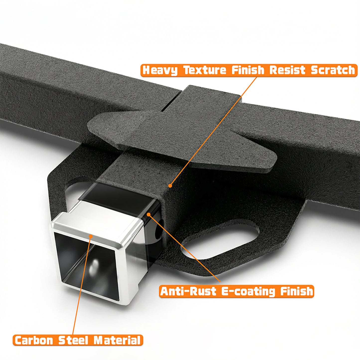 Class 3 Black 2 Inch Receiver Tube Rear Bumper Trailer Tow Hitch Towing Mount Compatible with 2004-2020 Toyota Sienna All Styles image 4