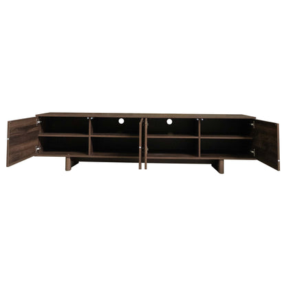 78 inch Modern TV Stand for TVs up to 85", Entertainment Center with with Solid Wood Legs, Cable Management, Push-Openers, Soft-Closing Hinges & Adjustable Shelves for Living Room image 10