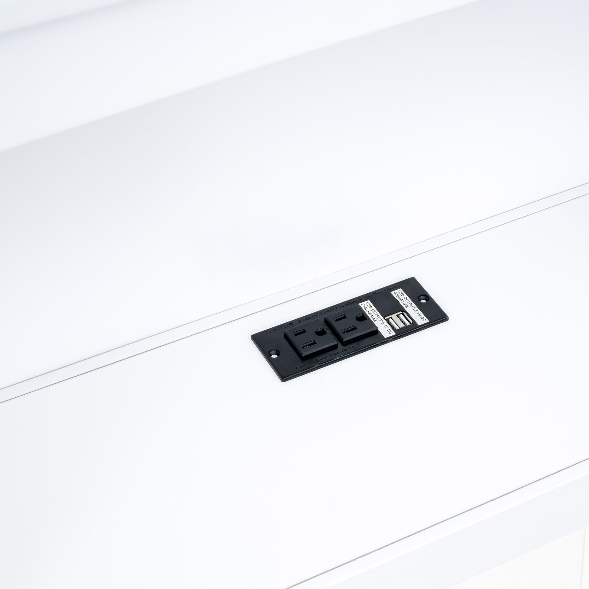 Twin Size Daybed with Two Storage Drawers, Storage Cabinets and USB Ports, White image 9