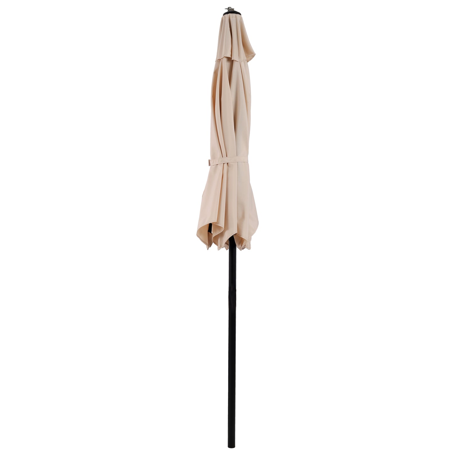 7.5 FT Patio Umbrella, Outdoor Market Yard Umbrella, Sun Shade Umbrella with Push Button Tilt and Crank Mechanism for Garden, Deck, Pool and Backyard, Not Include Umbrella Base, Beige image 10