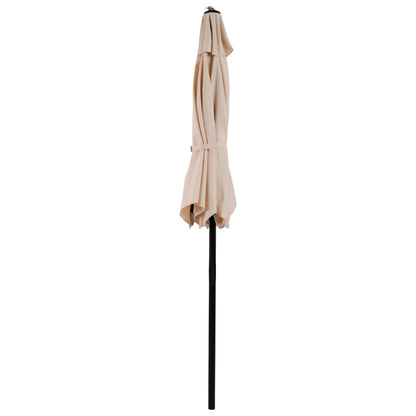 7.5 FT Patio Umbrella, Outdoor Market Yard Umbrella, Sun Shade Umbrella with Push Button Tilt and Crank Mechanism for Garden, Deck, Pool and Backyard, Not Include Umbrella Base, Beige image 10