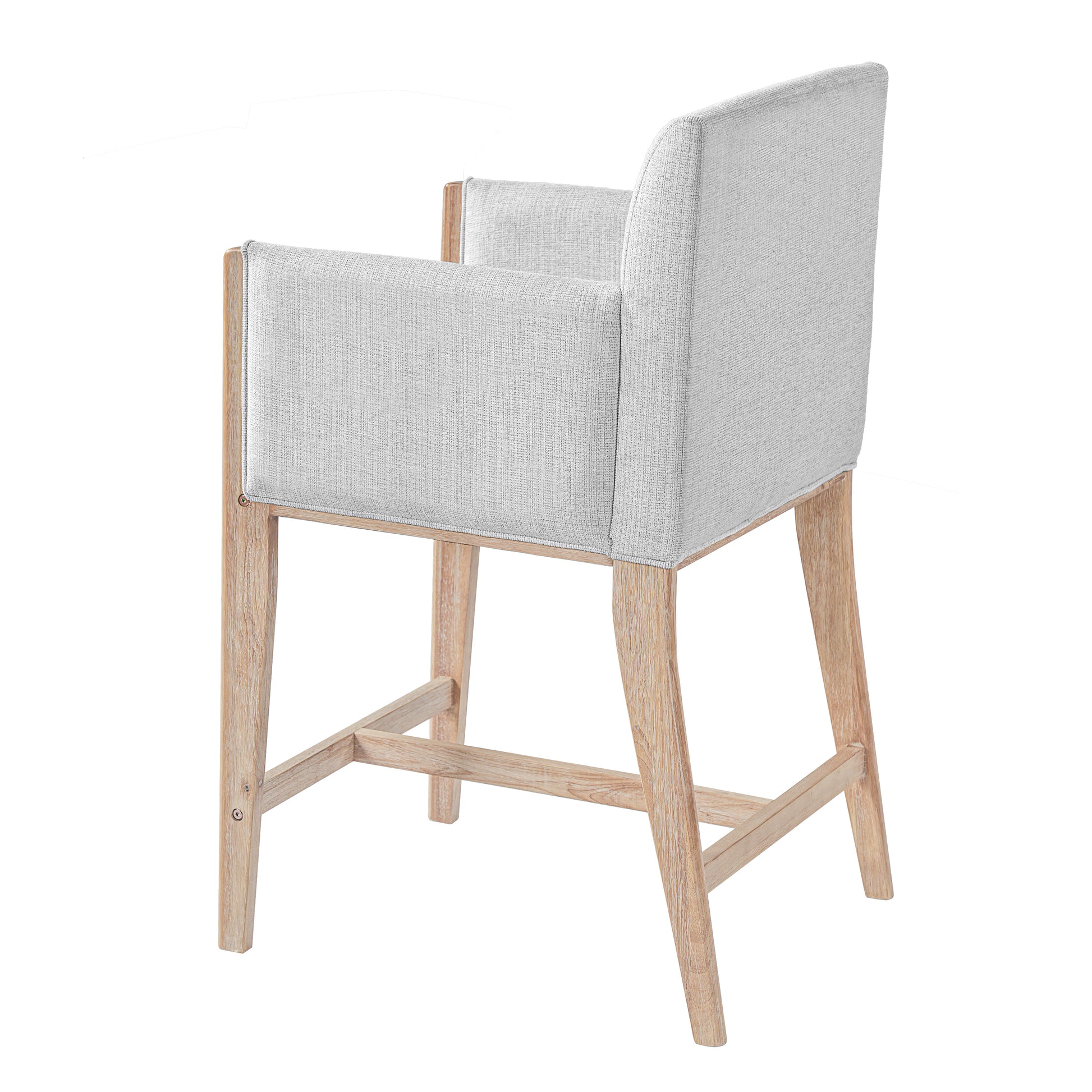 24'' Seat Height Upholstered Counter Stools with Arms for Kitchen Island/Dining Room, Set of 2 image 7