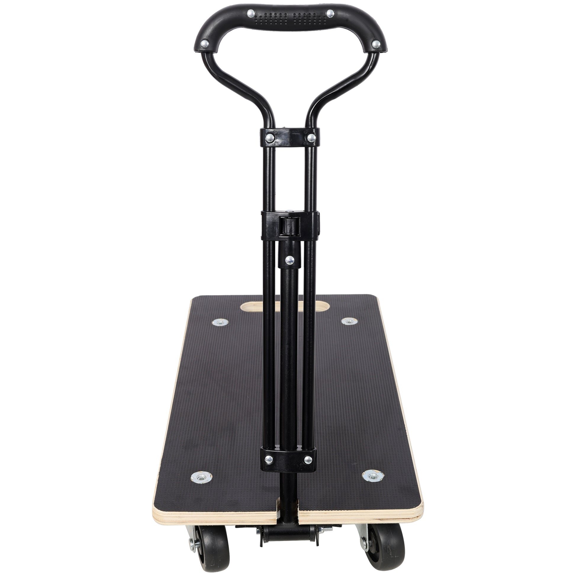 Heavy Duty Wooden Rectangle Moving Dolly with Ergonomic Handle, 440 LBS Load Capacity 3 Inch PP Casters, Multi Purpose Furniture Plant Transport Cart for Heavy Goods Moving image 7