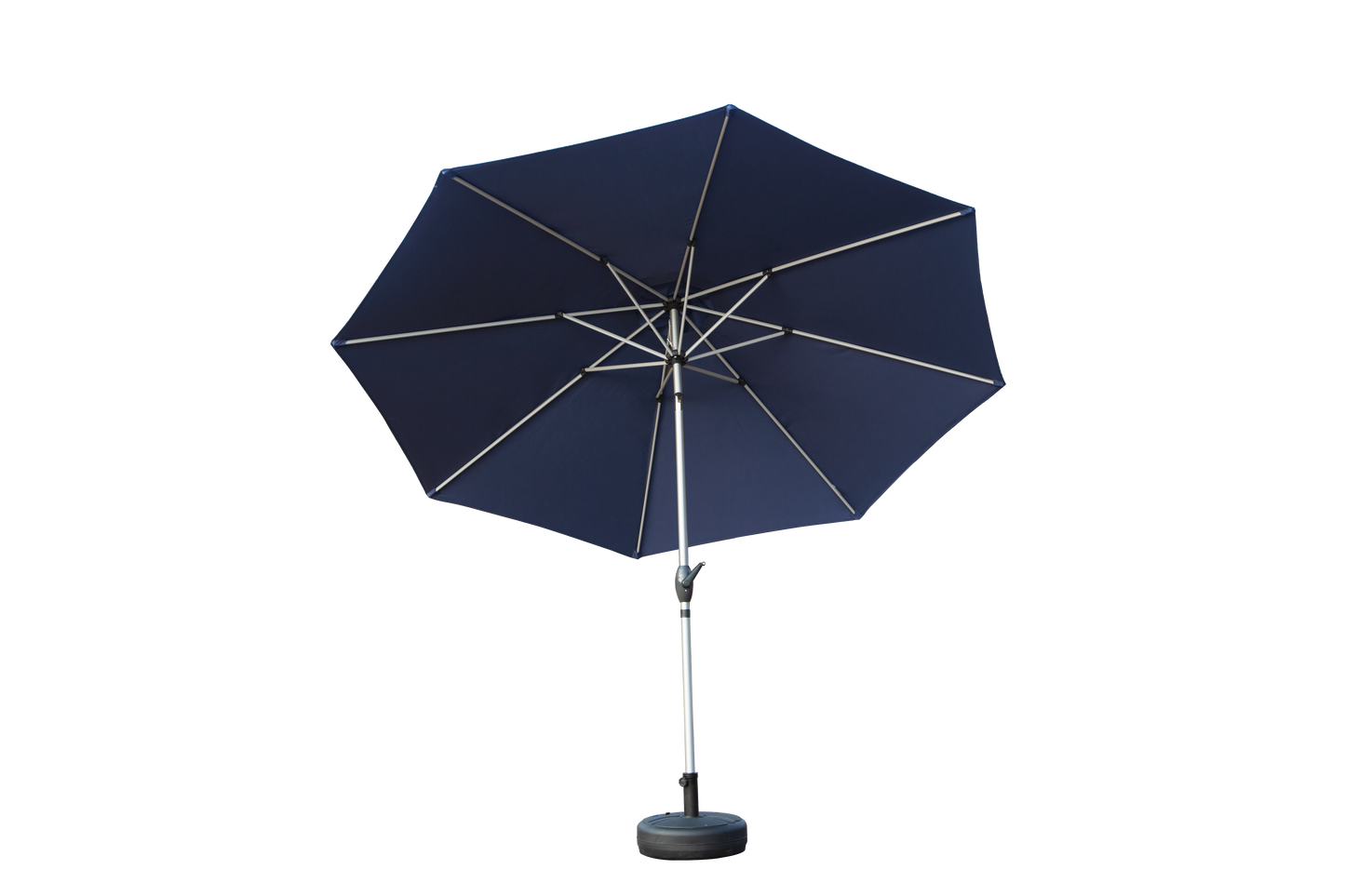 9FT Patio Umbrella, Outdoor Table Umbrella with Push Button Tilt and Crank, UV Protection Waterproof Market Sun Umbrella with 8 Sturdy Ribs for Garden, Deck, Backyard, Pool (Navy Blue) image 1