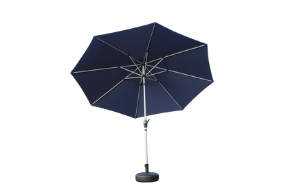 9FT Patio Umbrella, Outdoor Table Umbrella with Push Button Tilt and Crank, UV Protection Waterproof Market Sun Umbrella with 8 Sturdy Ribs for Garden, Deck, Backyard, Pool (Navy Blue) image 1