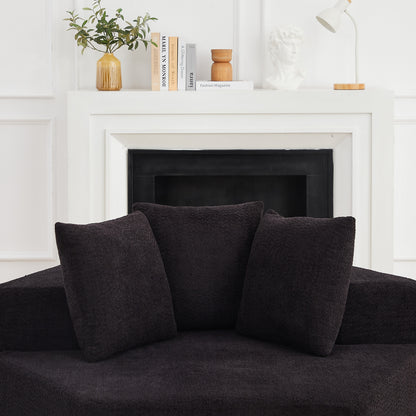 54-inch Modern-style hexagonal single lounge chair, featuring versatile arrangements and a modular design; this chenille-upholstered sofa is ideal for lounges, game rooms, living rooms, and bedrooms. image 12
