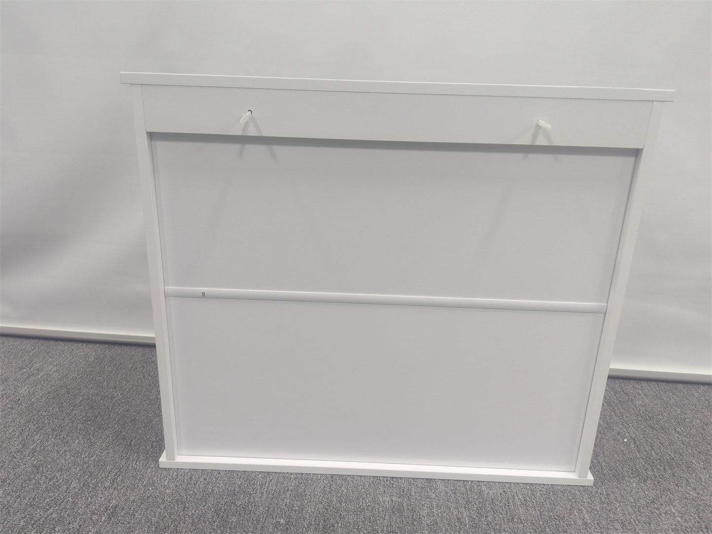 Bathroom wall-mounted cabinet, louvered double-door wall-mounted bathroom storage cabinet, practical medicine cabinet, household wall storage cabinet, white. image 2