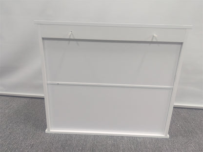 Bathroom wall-mounted cabinet, louvered double-door wall-mounted bathroom storage cabinet, practical medicine cabinet, household wall storage cabinet, white. image 2