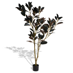 Simulated Purple Black plant pot indoor living room home decoration iron tree leaves tree bonsai home decoration two-color 180cm 1pcs/set